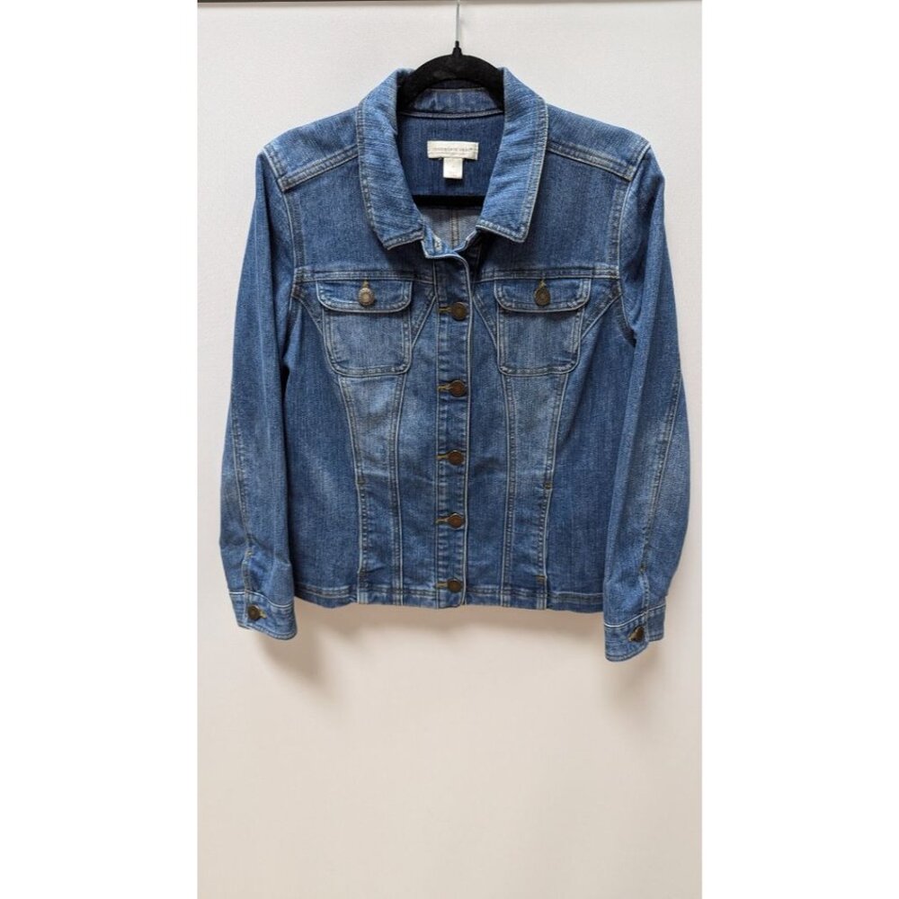 Christopher & Banks Medium Wash Denim Jacket